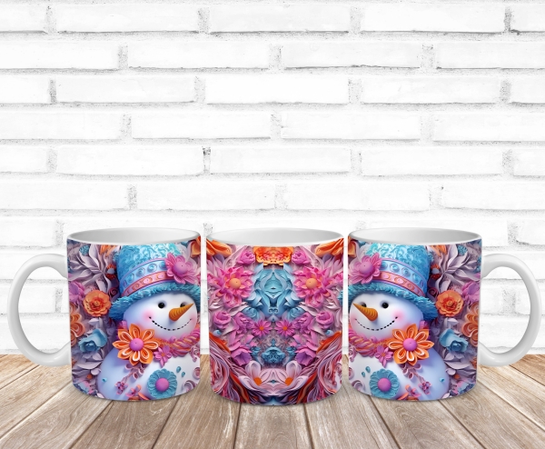 Tasse mit Schneemann Motiv 2